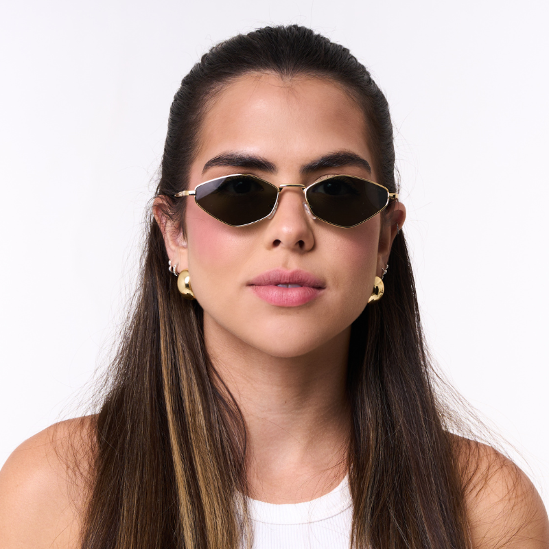 Gafas de Sol Capri: Dorado y Negro